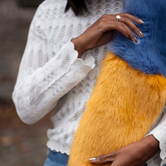 NWOT Zara Faux Fur Fluffy Stole